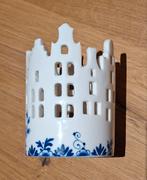 Heinen Delfts blauw waxinelichthouder 9 cm, Verzamelen, Ophalen of Verzenden, Zo goed als nieuw, Paleis of Waag