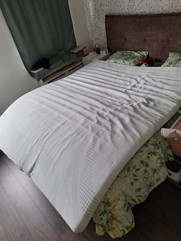 Matrastopper 180x220, Huis en Inrichting, Slaapkamer | Bedden, Zo goed als nieuw, Tweepersoons, 180 cm, 220 cm, Stof, Wit, Ophalen