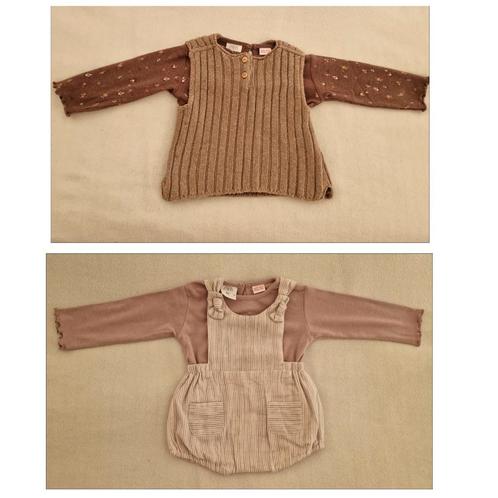 2 x zara setjes baby kleding maat 68 tuinbroek vest roze, Kinderen en Baby's, Babykleding | Maat 68, Zo goed als nieuw, Meisje