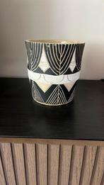 Unieke bloempot met zwart-wit patroon, ., Rond, Ophalen of Verzenden, .