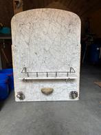 Antieke wastafel achterplaat marmer, Antiek en Kunst, Ophalen