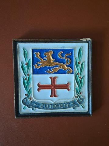 Cloisonné Tegel Stadswapen Zutphen beschikbaar voor biedingen