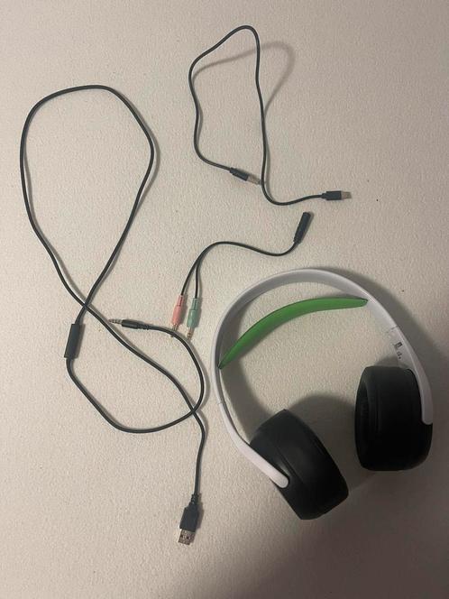 Witte headset, Computers en Software, Headsets, Zo goed als nieuw, Over-ear, Ophalen of Verzenden