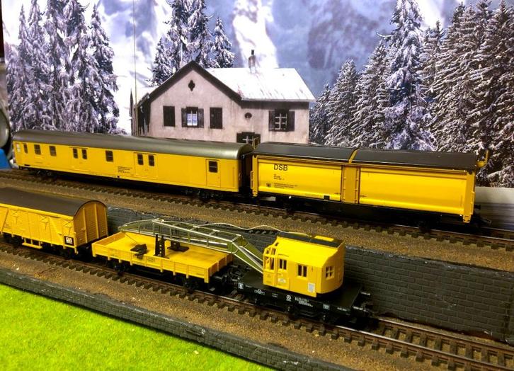 Märklin Deense traject onderhouds wagonset DSB, Hobby en Vrije tijd, Modeltreinen | H0, Gebruikt, Wagon, Wisselstroom, Märklin
