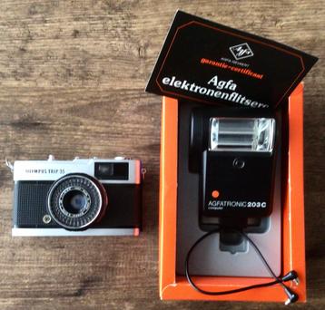 OLYMPUS TRIP 35 met agfa flitser . beschikbaar voor biedingen