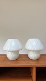 Mushroom swirl lampen van opaline glas, Murano Vintage, -, -, Ophalen of Verzenden
