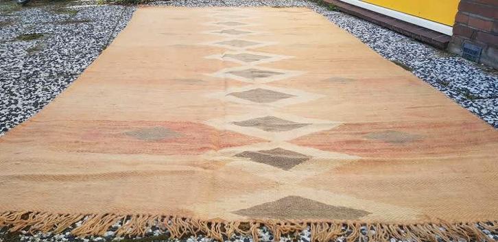 Handgeknoopt Berber kleed wol, Huis en Inrichting, Stoffering | Tapijten en Kleden, Zo goed als nieuw, 150 tot 200 cm, 200 cm of meer