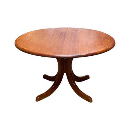 Vintage Scandinavische Salontafel, Rond, Teak, Huis en Inrichting, Tafels | Salontafels, Gebruikt, 50 tot 75 cm, 50 tot 100 cm