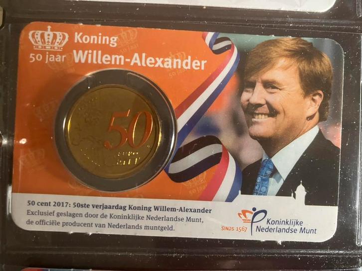 Coincard 50 Jaar Koning Willem-Alexander (2017), Postzegels en Munten, Munten | Nederland, Euro's, Ophalen of Verzenden