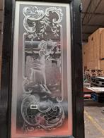 antiek art nouveau deuren vierslag geëtst glas, Ophalen