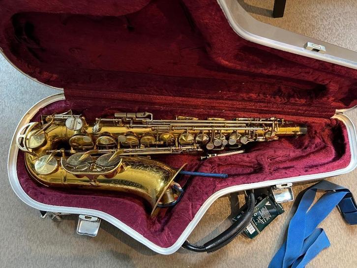King Super 20 Alt Saxofoon, Muziek en Instrumenten, Blaasinstrumenten | Saxofoons, Gebruikt, Alt, Met koffer, Ophalen