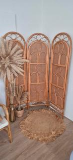 Rotan Kamerscherm + kleedje en decoratie, Ophalen, Gebruikt