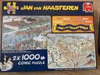 Jan van Haasterenpuzzel - Elfstedentocht en Nieuwjaarsduik, Hobby en Vrije tijd, Ophalen of Verzenden, 500 t/m 1500 stukjes, Zo goed als nieuw