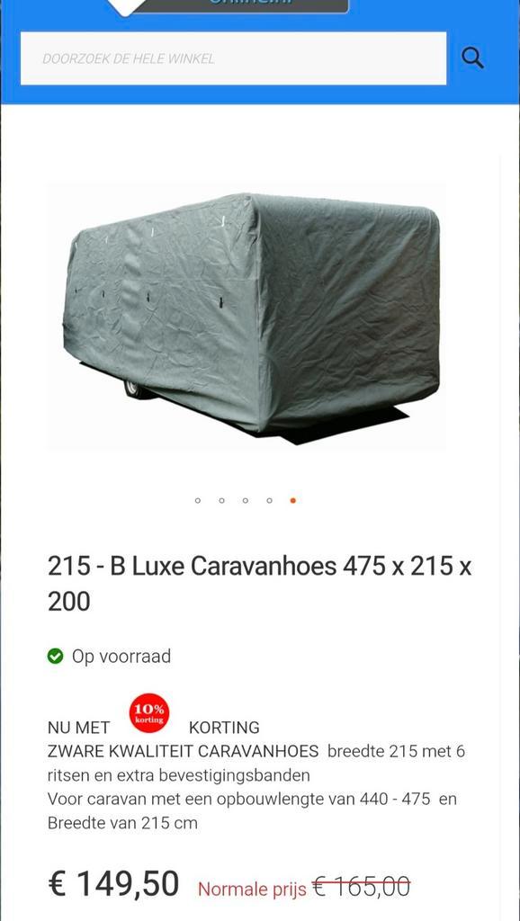 Caravanhoes 215 B luxe 475x215x200, nieuw, Caravans en Kamperen, Caravan accessoires, Nieuw, Ophalen