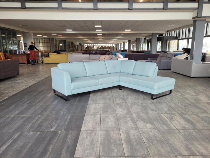 ✅️️️️ GEREINIGD lichtblauwe hoekbank 260x215 GRATIS LEVERING, Huis en Inrichting, Banken | Bankstellen, Zo goed als nieuw, Hoekbank