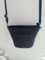 zwarte leren tas, Ophalen of Verzenden, Nieuw, Zwart, Schoudertasje