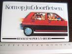 sticker kom op juf, doorfietsen renault super 5/5-deurs, Verzenden, Zo goed als nieuw, Auto of Motor