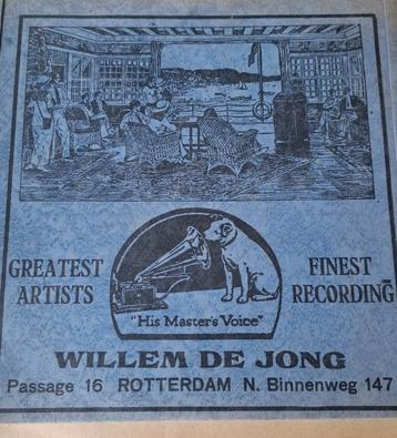 Hoes voor 78 toeren plaat willem de jong winkel rotterdam beschikbaar voor biedingen