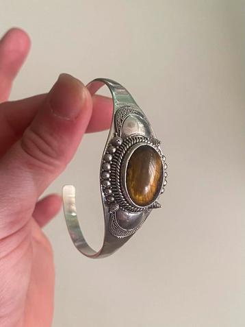 Zilveren Tijgeroog Armband beschikbaar voor biedingen