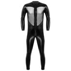 Heren catsuit doorzichtig / sexy jumpsuit wetlook leren pvc, Verzenden, Kleding
