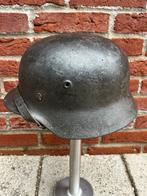 Duitse m40 helm met binnenwerk en kinriem, Verzamelen, Verzenden, Duitsland, Helm of Baret