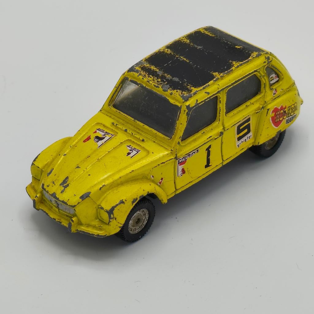 Citroën Dyane Rallye 1/43 geel Corgi, Ophalen of Verzenden, Gebruikt, Auto, Corgi