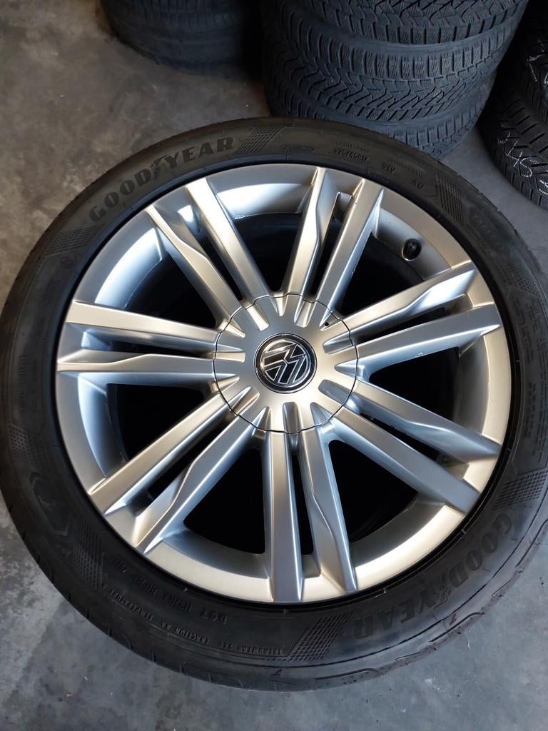 17 inch VW Golf zomerset 5x112, Auto-onderdelen, Banden en Velgen, Ophalen, Gebruikt, Banden en Velgen, 17 inch