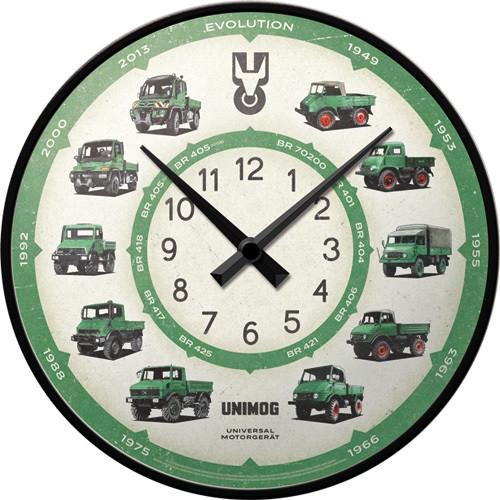 Unimog collage modellen reclame klok wandklok decoratie, Reclamebord, Info@deconoord.nl, Deco Noord, Nieuw