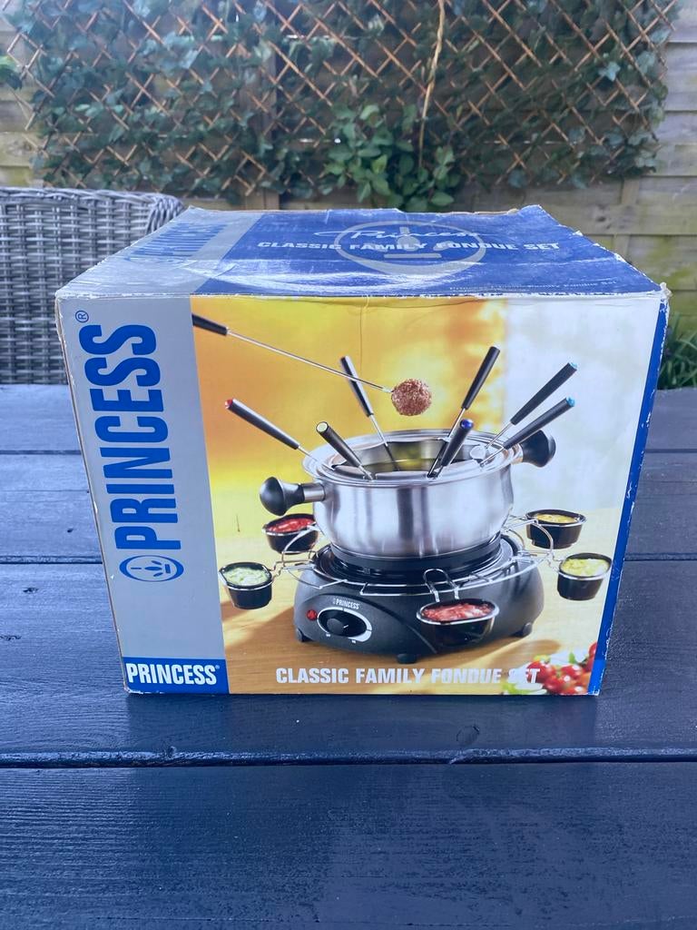 Princess fondue set met saushouders - Zo goed als nieuw!, Ophalen, Zo goed als nieuw, Elektrisch, Fondueset