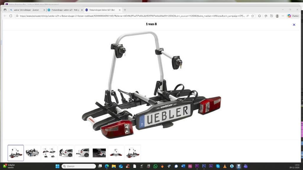 Fietsendrager, Auto diversen, Fietsendragers, Ophalen, Nieuw, 2 fietsen, Trekhaakdrager