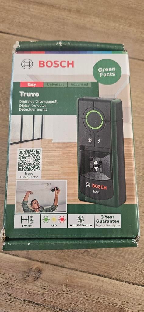Bosch Truvo Digitale Detector - Nieuw in doos, Doe-het-zelf en Verbouw, Meetapparatuur, Ophalen of Verzenden, Nieuw, Elektriciteit