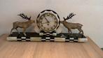 Art Deco marmeren klok met herten, Antiek en Kunst, Ophalen