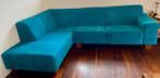 Hoekbank  petrol  blauw  groen, Huis en Inrichting, Banken | Sofa's en Chaises Longues, Ophalen of Verzenden, Gebruikt, Vierpersoons of meer