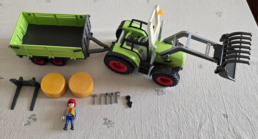 Playmobil tractor met toebehoren, Ophalen of Verzenden, Gebruikt