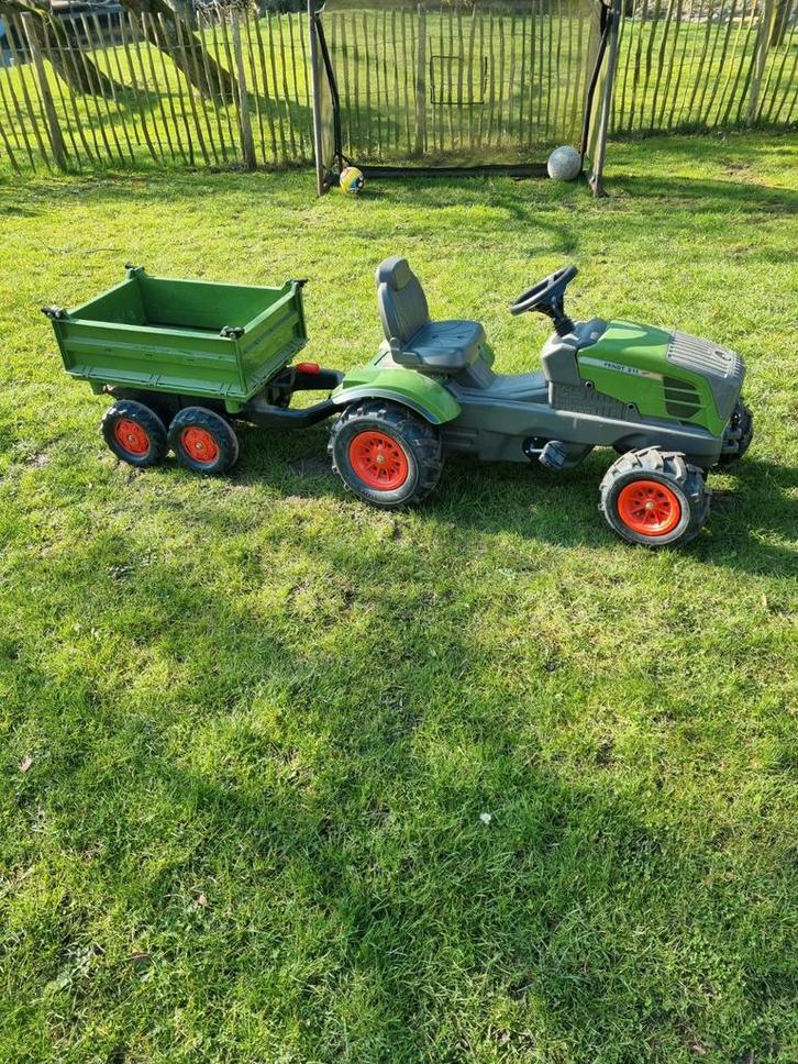 Speeltractor Fendt 211 met kar, Kinderen en Baby's, Speelgoed | Speelgoedvoertuigen, Gebruikt, Ophalen