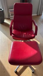 Artifort F154 design fauteuil, Ophalen, Gebruikt, 50 tot 75 cm, Leer
