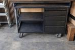 Industriële kar werkbank op wielen  met lades en wielen, Ophalen, Gebruikt