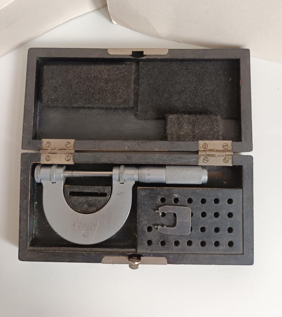 Micrometer J.E. Reinecker Gemnitz horlogemaker juwelier, Antiek en Kunst, Antiek | Gereedschap en Instrumenten, Ophalen of Verzenden