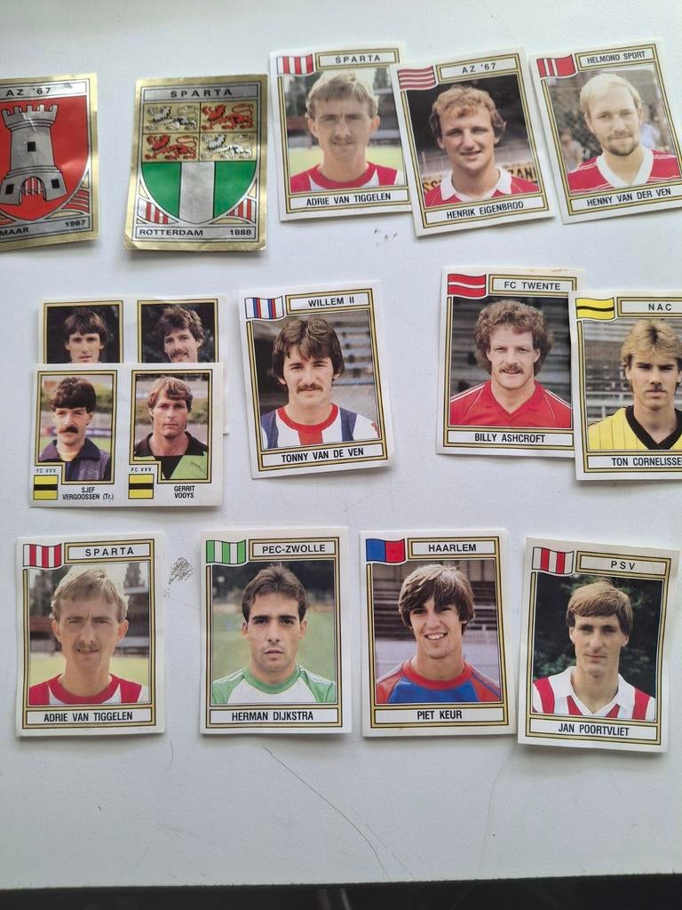 Losse Panini voetbal plaatjes. Jrn 80, Ophalen of Verzenden, Gebruikt, Overige binnenlandse clubs, Overige typen