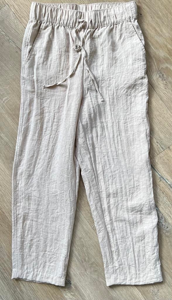 Broek HM Maat S, Beige, Ophalen of Verzenden, Zo goed als nieuw, Maat 36 (S)