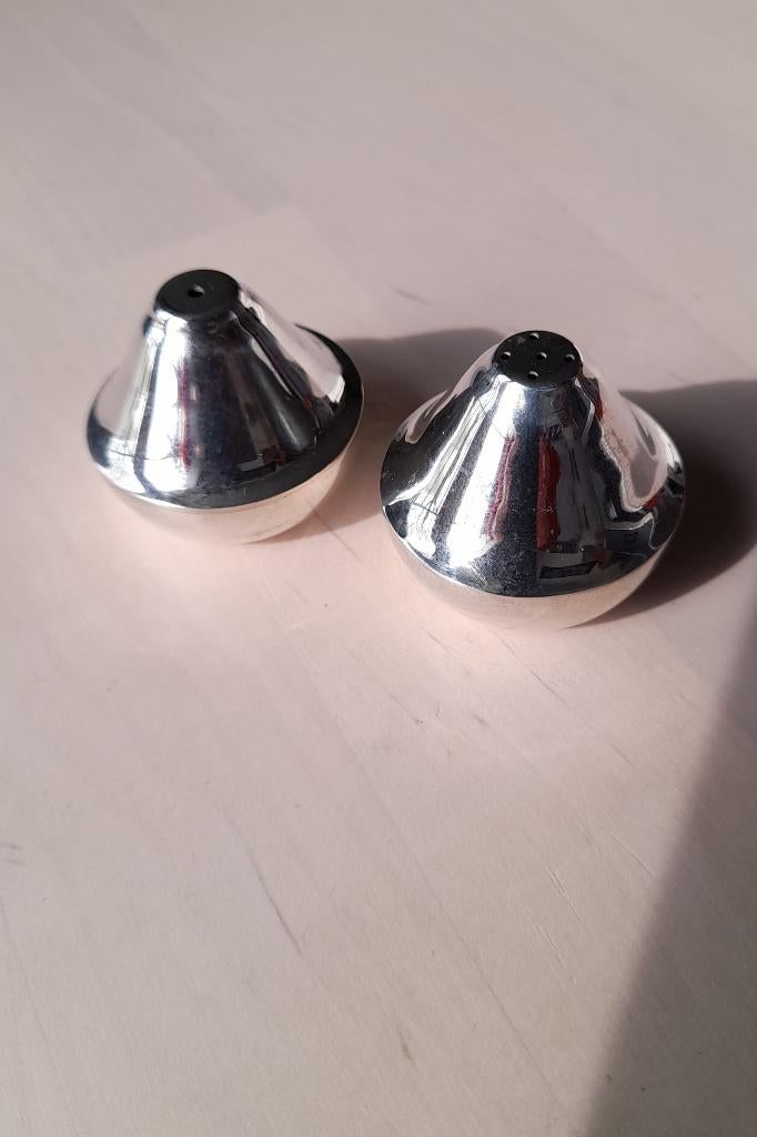 Set mooie 925 Sterling zilver peper en zout vaatje, Antiek en Kunst, Ophalen of Verzenden, Zilver