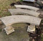 Ronde sierlijke betonnen bankjes, samen een cirkel, Ophalen, Gebruikt, Overige materialen, 2 zitplaatsen
