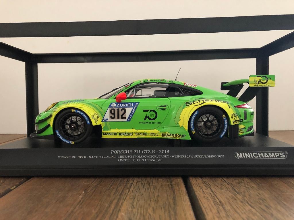 Minichamps Porsche 911 GT3 R Winners 24H Nürburgring 2018, Ophalen of Verzenden, Nieuw, Auto, MiniChamps