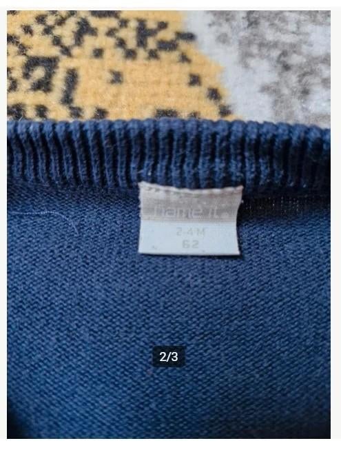 Donkerblauw vest met knoopjes Maat 62 h3, Kinderen en Baby's, Babykleding | Maat 62, Truitje of Vestje, Onbekend, Ophalen of Verzenden