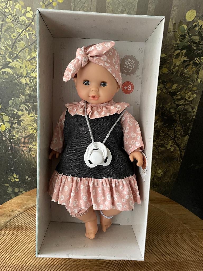 Paola Reina pop Sonia Roze/Jeans met geluid 36 cm, Kinderen en Baby's, Speelgoed | Poppen, Nieuw, Babypop, Ophalen of Verzenden