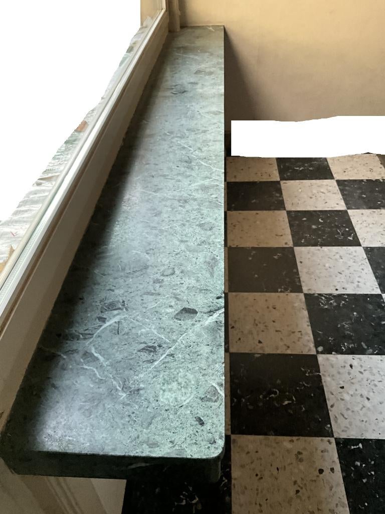 groen marmeren vensterbank marmer tablet., Ophalen, Hardsteen, 100 tot 150 cm, Vensterbanken