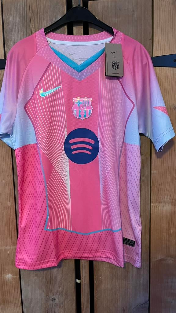 FC Barcelona Training Jersey- Roze/Blauw - Maat S/M, Maat M, Verzenden, Nieuw, Shirt