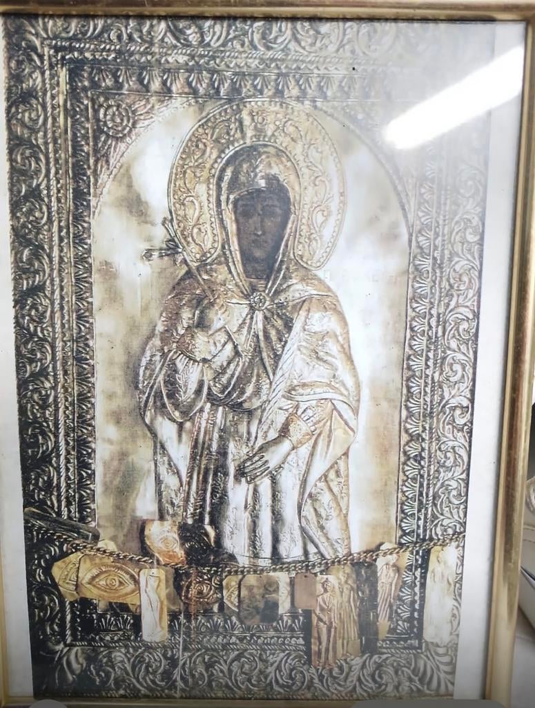 Antieke Griekse Orthodoxe Icoon - Moeder Gods, Ophalen