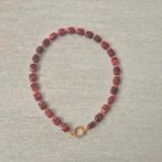 Rood kralen ketting met boeislot, Ophalen of Verzenden, Nieuw, Rood, Overige materialen