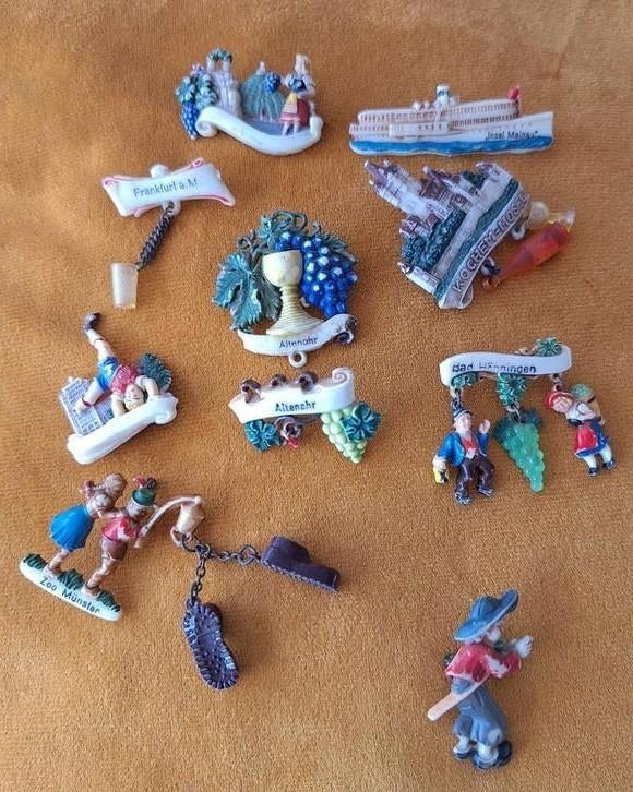 Vintage souvenir speldjes Duitsland, Verzamelen, Speldjes, Pins en Buttons, Ophalen, Gebruikt, Stad of Land, Speldje of Pin